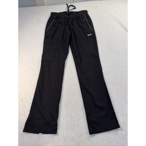 Grey's Anatomy Scrub Pants Women Extra Small Petite Cargo Utility Workwear Black